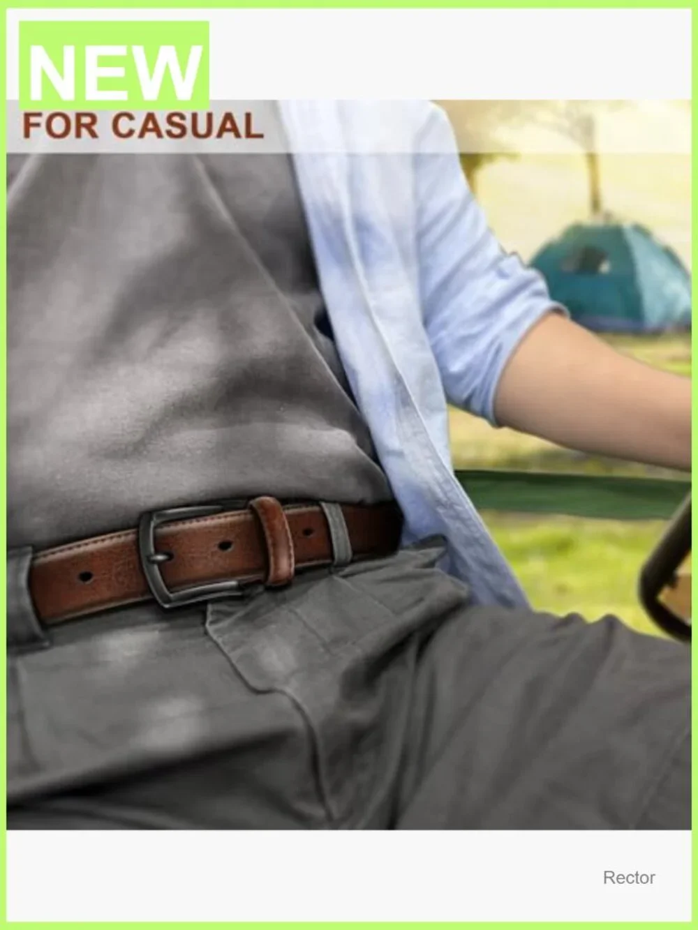 Men's Genuine Leather Dress Casual Belt 1 3/8